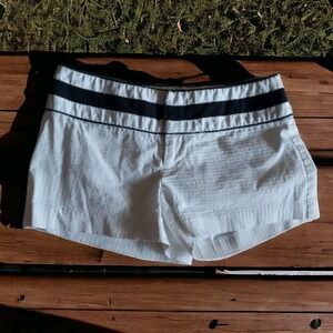 Arden B Shorts Womens Size 2 Cotton Stretch Pockets Waffle White & Black